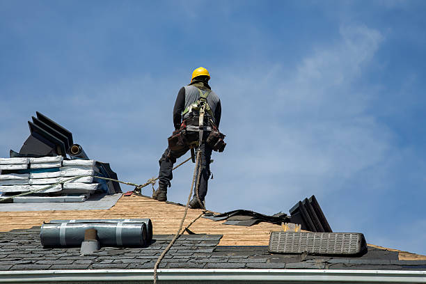 Professional Gutter Installation technician working in Clarkdale, GA